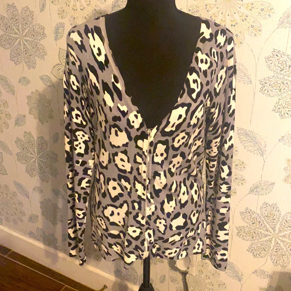 Stylish Gray, Black and White Women's Sweater